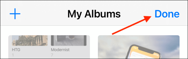 Tap-on-Done-to-finish-editing-photo-albums كيفية حذف ألبومات الصور على iPhone و iPad و Mac