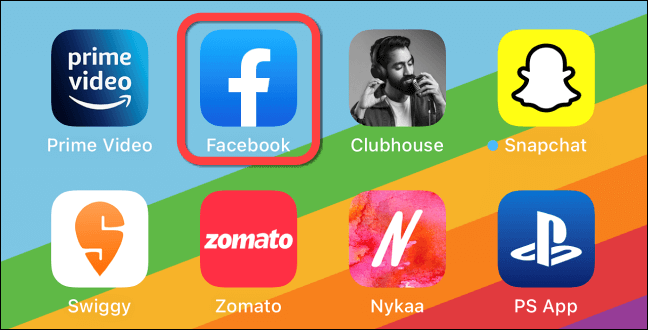 Tap-the-Facebook-app-icon-to-launch-the-app- كيفية مسح ذاكرة التخزين المؤقت لتطبيق Facebook على iPhone