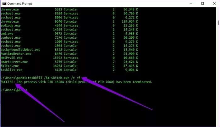 Taskkill-Command-on-Windows_935adec67b324b146ff212ec4c69054f-700x404 أهم 3 طرق لفرض إنهاء برنامج على Windows 11