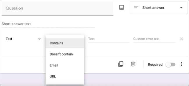 TextRule-GoogleFormsResponseValidation كيفية التحقق من صحة الردود في Google Forms