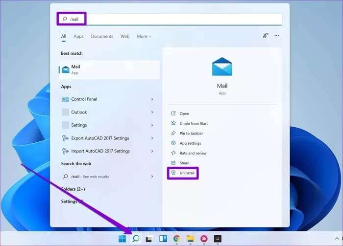 Uninstall-Mail-App_935adec67b324b146ff212ec4c69054f-700x503 أهم 7 طرق لإصلاح تعطل تطبيق Mail على Windows 11