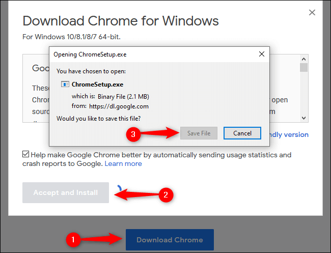 Windows-10-Downloading-Chrome كيفية تثبيت أو إلغاء تثبيت متصفح Google Chrome