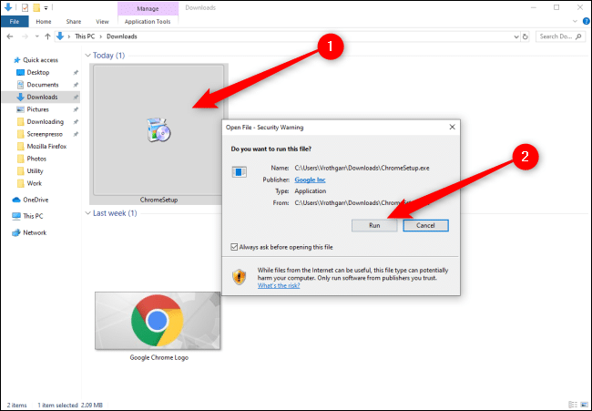 Windows-10-Installing-Chrome كيفية تثبيت أو إلغاء تثبيت متصفح Google Chrome