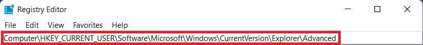 address-bar-in-registry-editor-1-833x89 كيفية تمكين أو تعطيل الوصول السريع في Windows 11