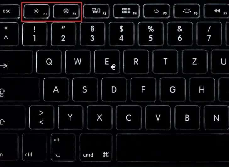 adjust-brightness-from-keyboard-hotkeys-1-728x532 كيفية تغيير سطوع الشاشة على Windows 11