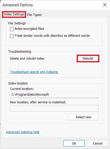 advanced-option-dialog-box-443x600 كيفية تكوين خيارات الفهرسة على Windows 11