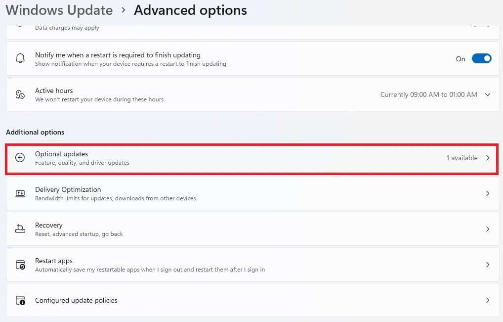 advanced-option-in-windows-update-1018x651 طرق لتسريع Windows 11