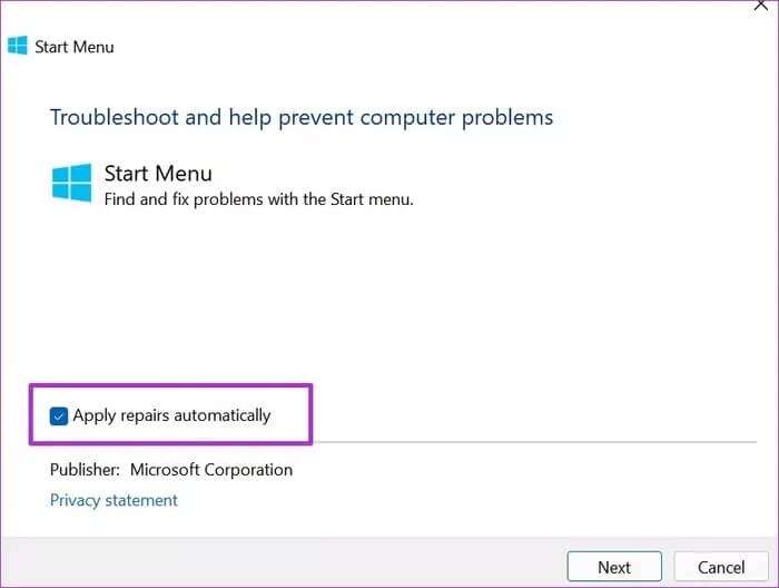 apply-repairs-automatically_935adec67b324b146ff212ec4c69054f-700x528 أفضل 7 طرق لإصلاح عدم عمل قائمة ابدأ في Windows 11