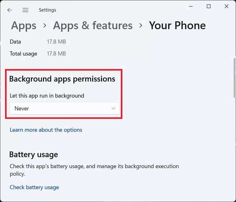 background-apps-permission-option-in-settings-752x644 كيفية تعطيل تطبيق Your Phone على Windows 11