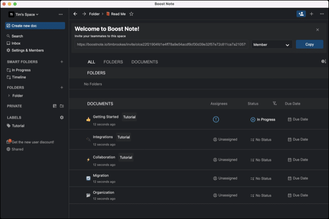boost_note أفضل تطبيقات تدوين الملاحظات لنظام التشغيل Mac