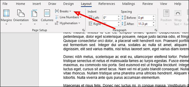 كيفية إدراج فاصل مقطعي في Microsoft Word - %categories