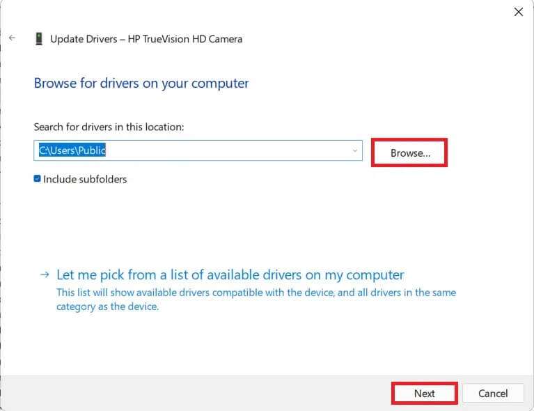 browse-for-drivers-767x590 كيفية إصلاح عدم عمل كاميرا ويب Windows 11