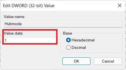 changing-value-data-in-edit-dword-32-bit-value-d-440x245 كيفية تمكين أو تعطيل الوصول السريع في Windows 11
