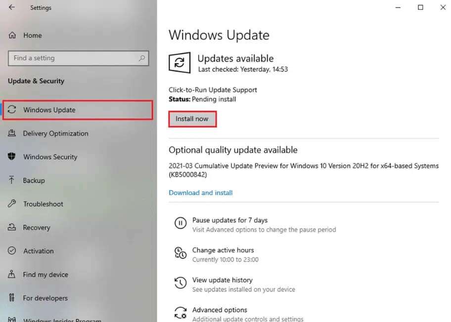 check-if-there-are-any-updates-available-then-ins-1-912x652 إصلاح عدم ظهور القرص الصلب في Windows 10