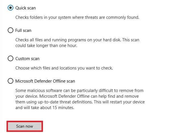 choose-a-scan-option-as-per-your-preference-and-cl-619x467 إصلاح عدم عمل أداة إنشاء وسائط Windows