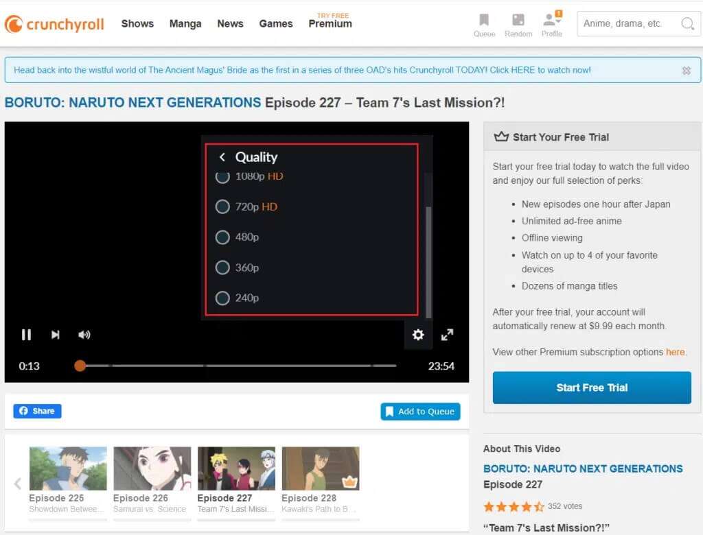choose-any-one-quality-for-video-in-Crunchyroll-webpage-1024x780-1-1024x780 كيفية إصلاح عدم عمل Crunchyroll