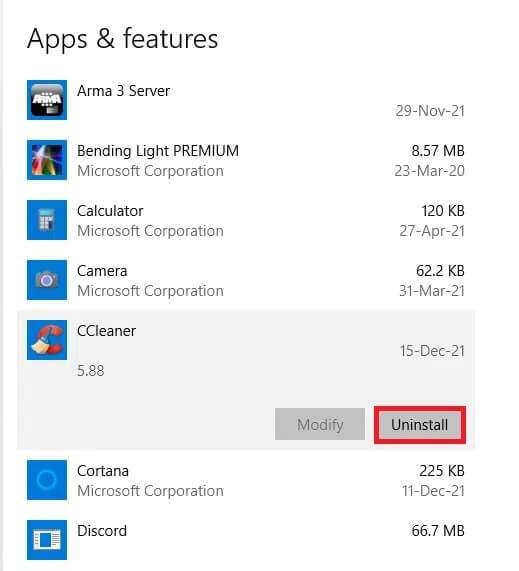 choose-the-third-party-applications-and-click-unin-519x571 7 طرق لإصلاح أخطاء شاشة الموت الزرقاء في iaStorA.sys على Windows 10
