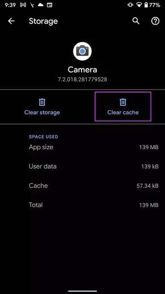 clear-cache-fix-camera-not-working-on-android_7c4a12eb7455b3a1ce1ef1cadcf29289-340x605 أفضل 7 طرق لإصلاح عدم عمل تطبيق الكاميرا على Android