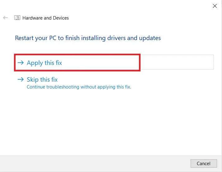 click-apply-this-fix-in-this-window--714x554 إصلاح عدم اكتشاف كاميرا الكمبيوتر المحمول في Windows 10