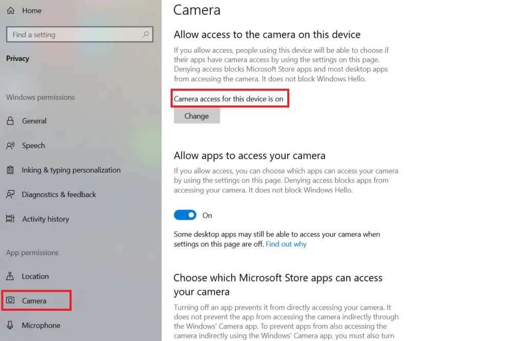 click-camera-on-the-left-pane-of-the-screen-under-1024x666-1-1024x666 إصلاح عدم اكتشاف كاميرا الكمبيوتر المحمول في Windows 10