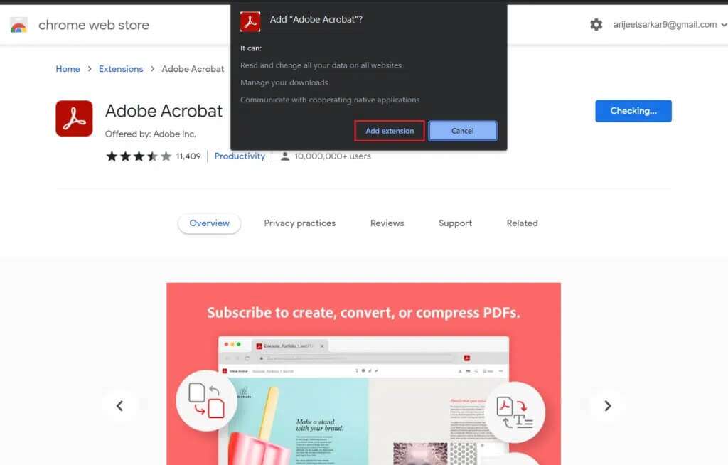 click-on-Add-extension-button-1024x654-1-1024x654 كيفية إصلاح عدم فتح ملفات PDF في Chrome