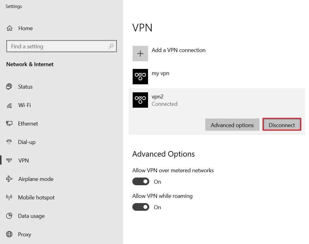 click-on-Disconnect-button-to-disconnect-vpn-1004x793 إصلاح عدم عمل أداة إنشاء وسائط Windows