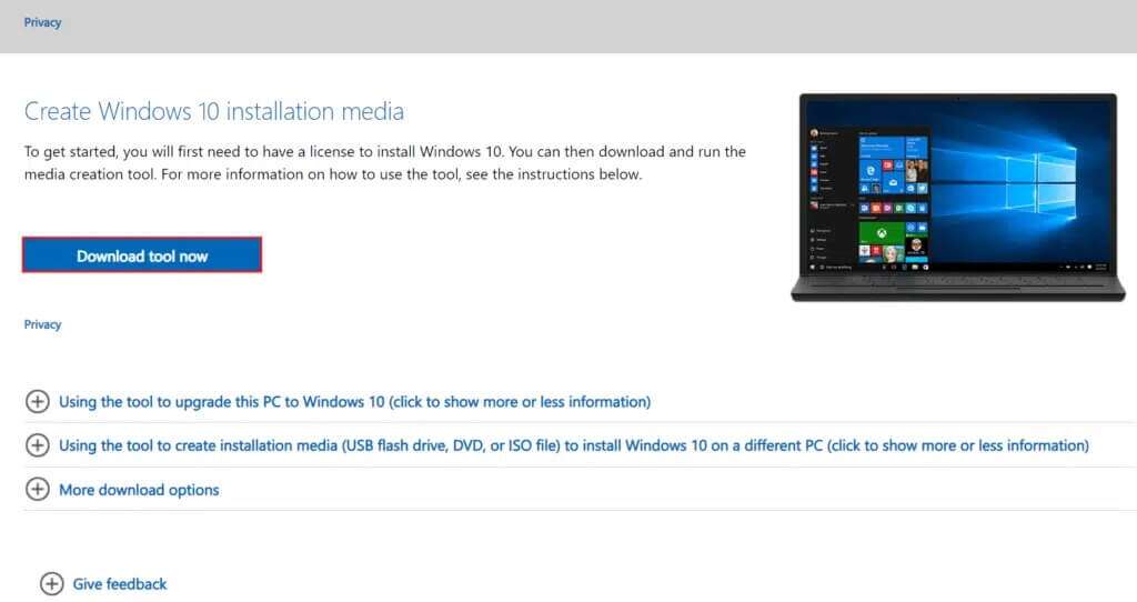 click-on-Download-Now-to-download-Windows-Media-creation-tool-in-the-download-page-1024x542-1-1024x542 إصلاح عدم عمل أداة إنشاء وسائط Windows