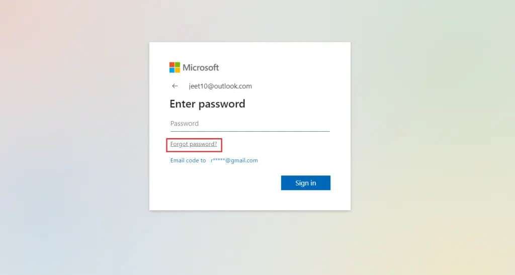 click-on-Forget-Password-in-outlook-sign-in-page-1024x547-1-1024x547 كيفية استرداد كلمة مرور Outlook