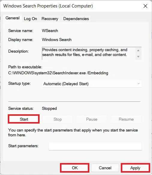 click-on-Start-button-under-Service-status-to-start-Windows-Search-service-Windows-11-507x585 كيفية تعطيل فهرسة البحث في Windows 11