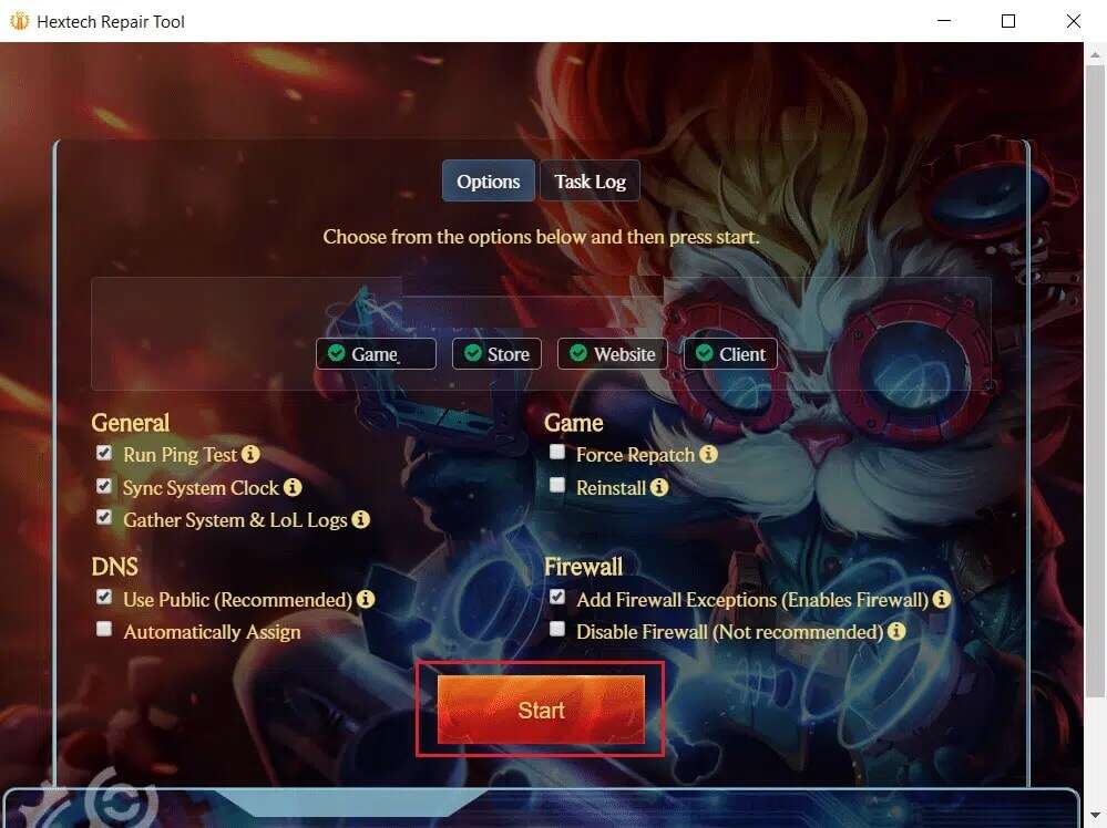 click-on-Start-in-Hextech-Repair-Tool-new-999x748 كيفية تنزيل أداة إصلاح Hextech