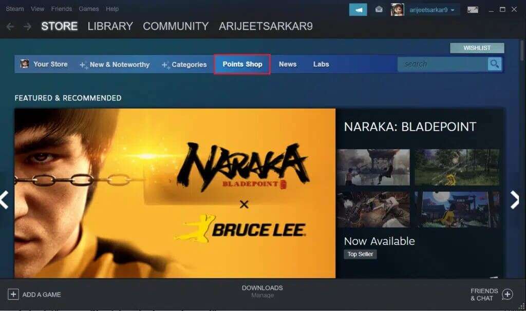 click-on-the-Points-Shop-in-the-Store-menu-at-the-Steam-app-1024x607-1-1024x607 كيفية تغيير صورة ملف تعريف Steam