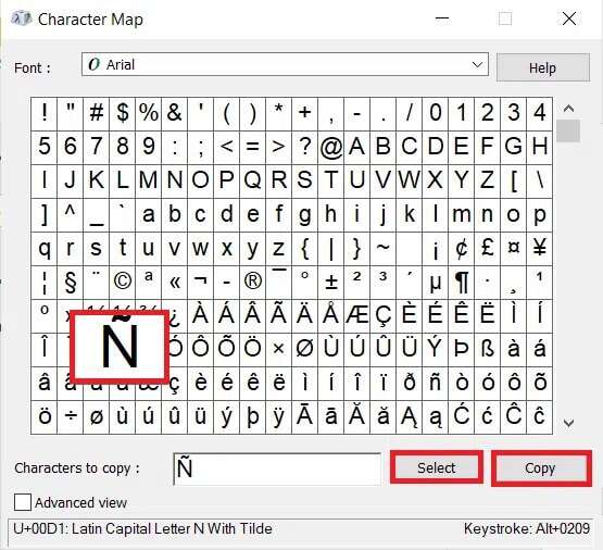 click-on-the-desired-symbol-click-select-and-then-1-555x506 كيفية كتابة N مع التيلدا باستخدام رمز Alt