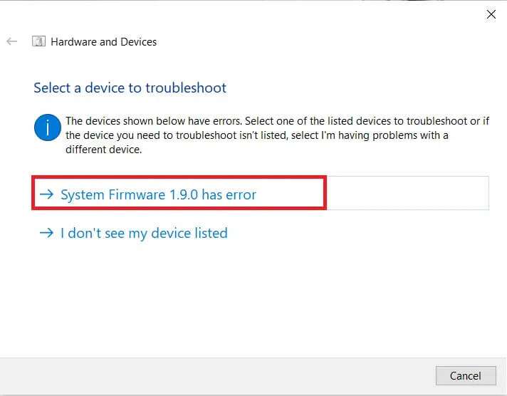 click-on-the-issue-displayed--712x556 إصلاح عدم اكتشاف كاميرا الكمبيوتر المحمول في Windows 10