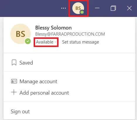 click-on-the-profile-picture-at-the-top-right-corn-468x411 كيفية إيقاف إشعارات Microsoft Teams المنبثقة