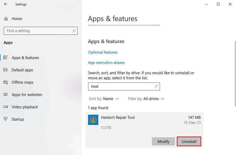 click-on-uninstall--917x604 كيفية تنزيل أداة إصلاح Hextech