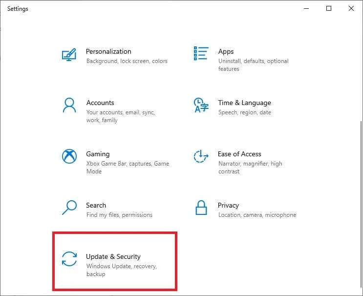 click-on-update-and-security-743x606 إصلاح عدم ظهور القرص الصلب في Windows 10