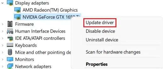 click-on-update-driver-in-display-adapter-device-driver-Windows-11-1-518x220 إصلاح خطأ فادح في العمليات الحرجة على Windows 11