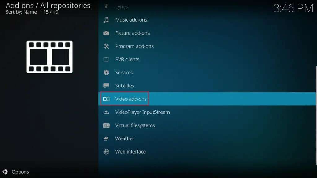 click-on-video-add-ons-in-kodi-app-1024x576-1-1024x576 كيفية تثبيت إضافات Kodi