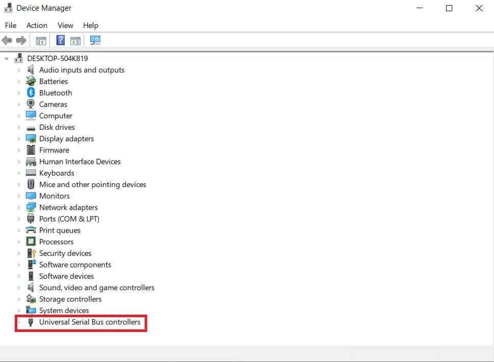click-the-arrow-next-to-universal-serial-bus-contr-970x711 إصلاح عدم اكتشاف كاميرا الكمبيوتر المحمول في Windows 10