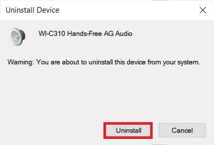 click-uninstall-to-confirm--422x286 إصلاح خطأ عدم تثبيت أجهزة الصوت على Windows 10