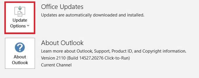 click-update-options-under-product-information--683x270 كيفية إيقاف إشعارات Microsoft Teams المنبثقة
