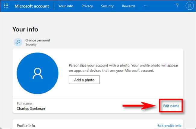 click_Edit_name-650x429 كيفية تغيير اسم حساب Microsoft الخاص بك