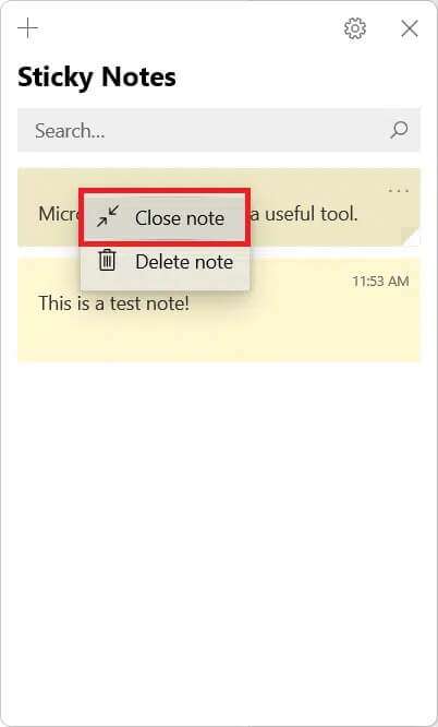 close-note-from-context-menu-402x666 كيفية استخدام Sticky Notes في Windows 11