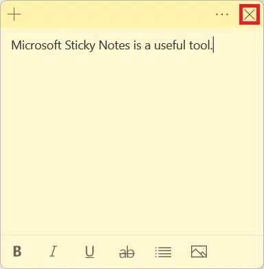 close-note-icon-384x392 كيفية استخدام Sticky Notes في Windows 11