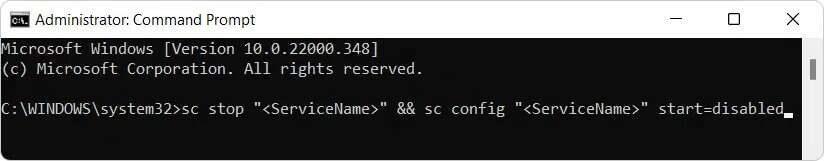 command-prompt-window-12-1-824x161 كيفية تمكين أو تعطيل خدمة في Windows 11
