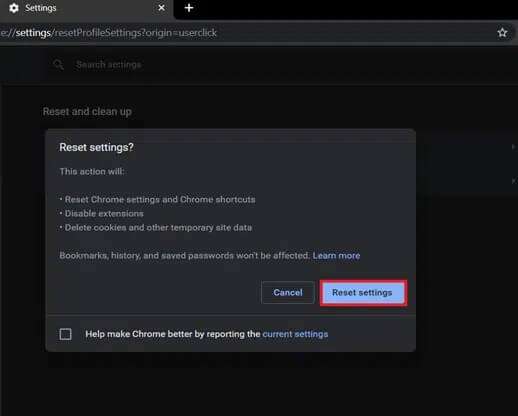 confirm-your-action-by-clicking-on-the-reset-setti-518x416 كيفية إصلاح عدم فتح ملفات PDF في Chrome