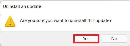confirmation-prompt-for-uninstalling-update-437x157 إصلاح خطأ فادح في العمليات الحرجة على Windows 11