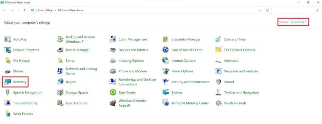 control-panek-1024x394-2-1024x394 إصلاح خطأ فادح في العمليات الحرجة على Windows 11