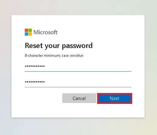 create-a-new-password-with-minimum-8-characters-an-519x447 كيفية استرداد كلمة مرور Outlook