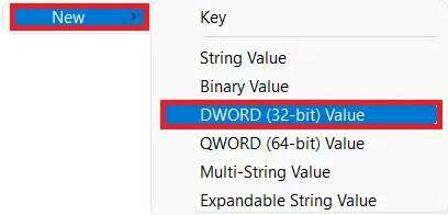 creating-new-dwrod-value-using-context-menu-408x196 كيفية تعطيل قفل الشاشة في Windows 11
